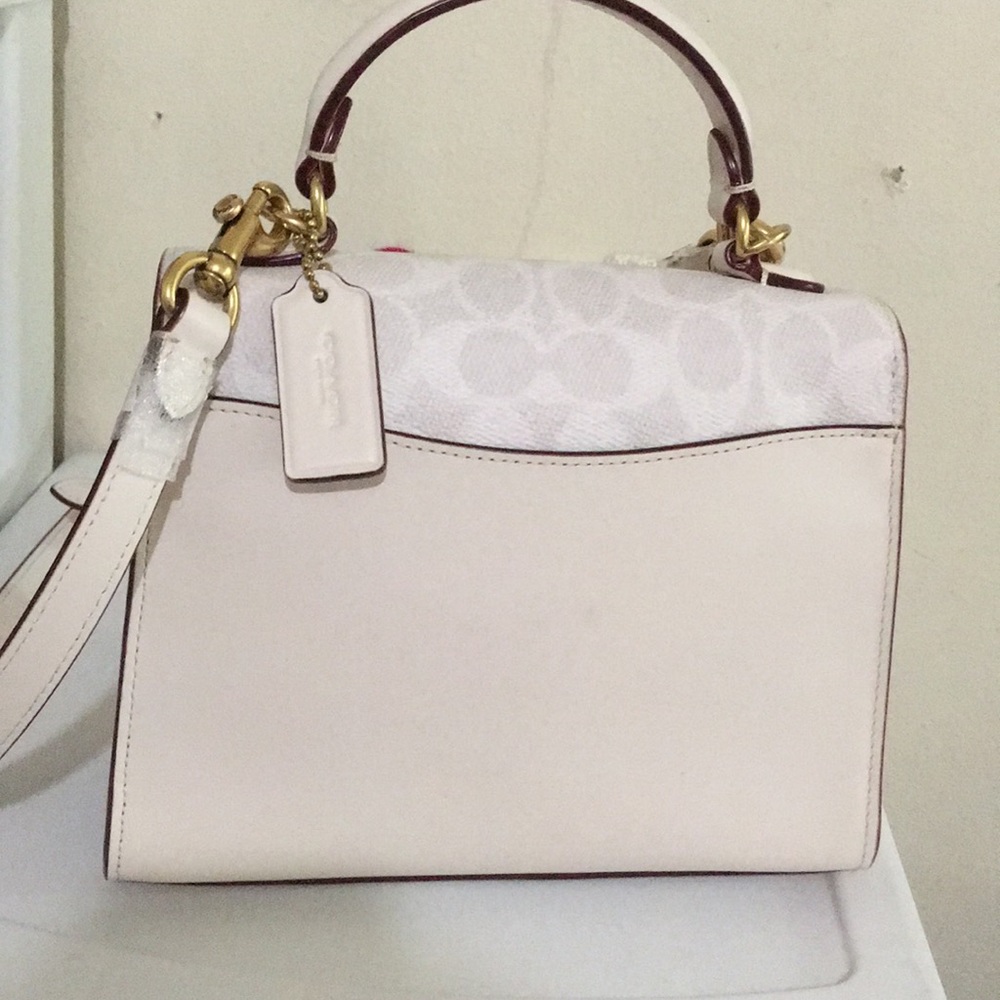 COPY - Coach chalk leather & signature canvas SM Tabby - Picture 3 of 9